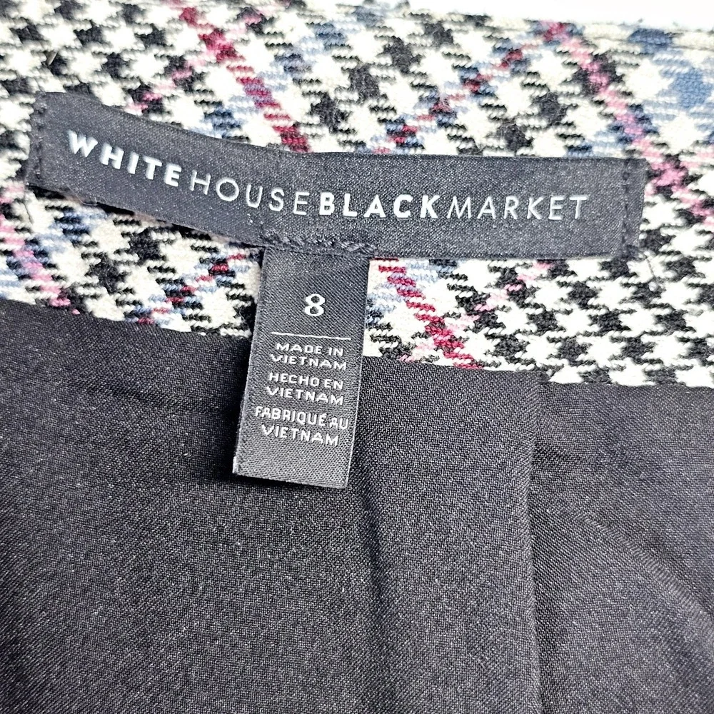 White House Black Market Plaid Mini Skirt Women's 8‎ Checkered Plaid Zipper Y2K
